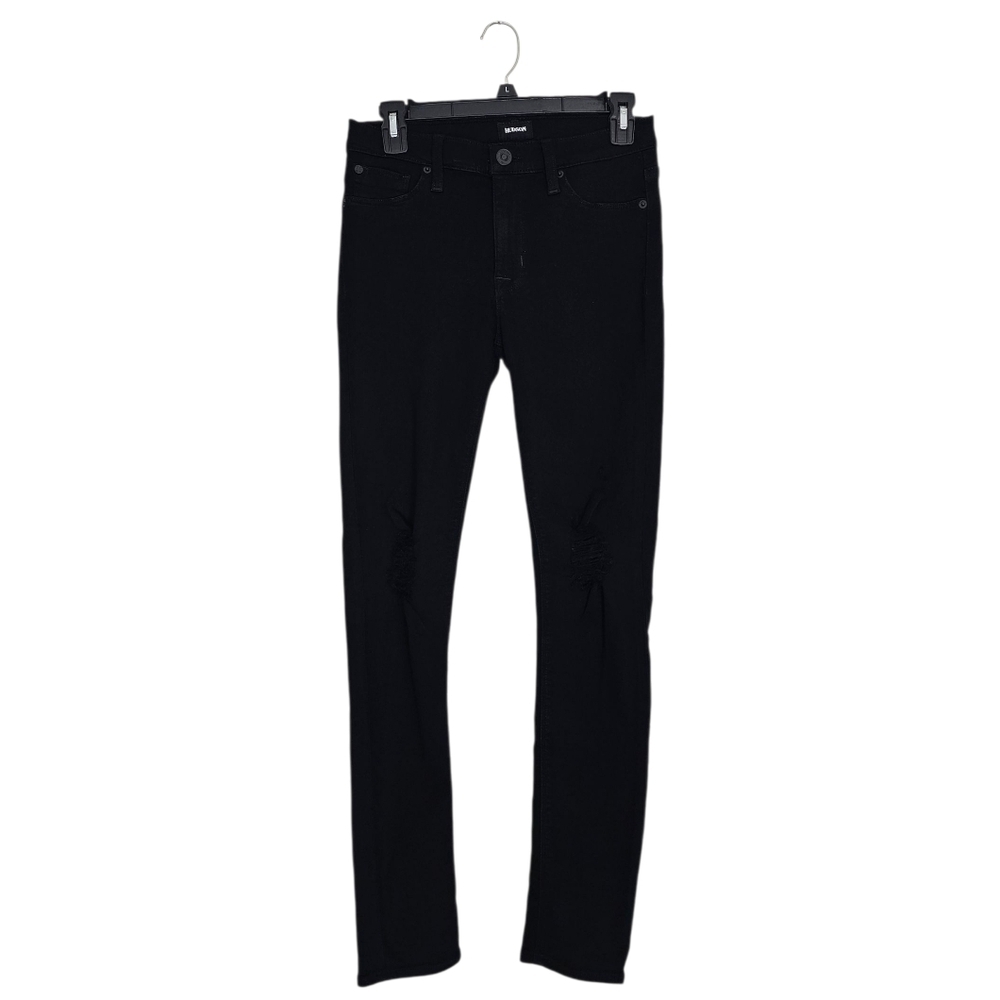 Hudson Jeans Mid Rise Suki Ankle Super Skinny Black Distressed Jeans 28 NWT